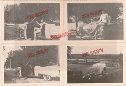 Rare Ensemble Autour D'une Voiture Ancienne Studebaker 5 Photos Beau Format Années 50 - Automobile