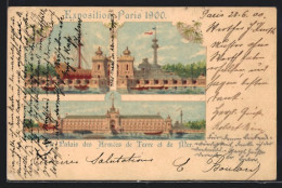 Lithographie Paris, Exposition Universelle De 1900, Palais Des Armées De Terre Et De Mer  - Ausstellungen