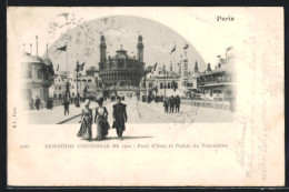 AK Paris, Exposition Universelle De 1900, Pont D`Iéna Et Palais Du Trocadéro  - Exhibitions