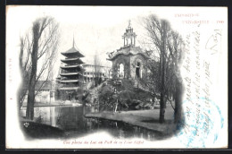 AK Paris, Exposition Universelle De 1900, Une Partie Du Lac Au Pied De La Tour Eiffel  - Exhibitions