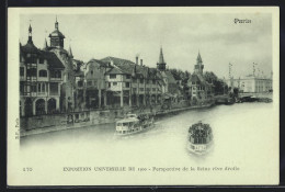 AK Paris, Exposition Universelle De 1900, Perspective De La Seine Rive Droite  - Exhibitions