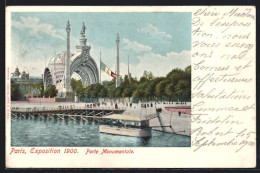 AK Paris, Exposition Universelle De 1900, Porte Monumentale  - Ausstellungen