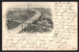 AK Paris, Exposition Universelle De 1900, Vue á Vol D`oiseau Prise De La Place De La Concorde  - Expositions