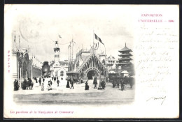 AK Paris, Exposition Universelle De 1900, Les Pavillons De La Navigation De Commerce  - Tentoonstellingen