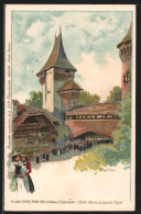 Künstler-AK Paris, Village Suisse 1900, Entree Avenue De Lamothe  - Expositions