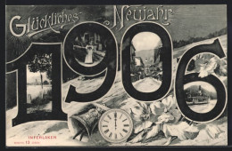 AK Interlaken, Strassenpartie, Jahreszahl 1906  - Interlaken