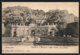 Cartolina Frascati, Giardino E Fontana Nella VIlla Lancelloti  - Andere & Zonder Classificatie