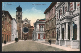 Cartolina Trento, Via Alessandro Vittoria  - Trento