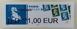 2024 Paris Philex, 1,00 Euro - 2010-... Illustrated Franking Labels