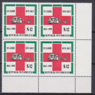 1988 , Mi 1920 ** (1) - 4 Er Block Postfrisch - 125 Jahre Internationales Rotes Kreuz - Neufs