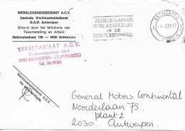 BELGIUM. POSTMARK. PLACE THE STAMPS IN THE UPPER RIGHT CORNER. ANTWERPEN. 1979 - Other & Unclassified