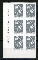 BH-21 Belle Variété Marianne De Lamouche N° 3965a ** Non Dentelé En Coin Daté . A Saisir !!! - Unused Stamps