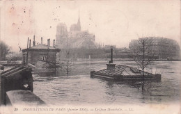 75 - Inondations De PARIS - 1910 - Le Quai Montebello - Paris Flood, 1910