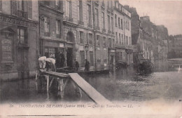 75 - Inondations De PARIS - 1910 -  Quai Des Tournelles - Überschwemmung 1910