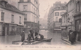 75 - Inondations De PARIS - 1910 - La Rue Du Haut Pavé - De Overstroming Van 1910