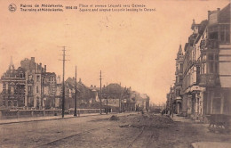 MIDDELKERKE -  Ruines 1914 - Place Et Avenue Leopold Vers Ostende - Middelkerke