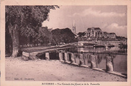 89 - AUXERRE - Vue Generale Des Quais Et De La Passerelle - Auxerre