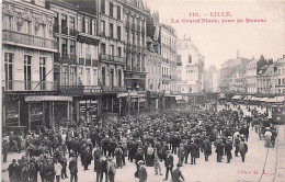 59 - LILLE - La Grand'place - Jour De Bourse - 1907 - Parfait Etat -  - Lille