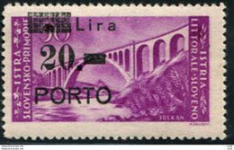 Istria Litorale Sloveno - Lire 20 Su 30 N. 12b Con Lettera "P" Stretta - Sonstige & Ohne Zuordnung