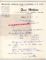 87- LIMOGES-FACTURE JEAN ROLHION -FOURNITURES AUTOMOBILE -30 RUE FRANCOIS CHENIEUX-1956-LASPOUGEAS  ST PRIEST LIGOURE - Auto's