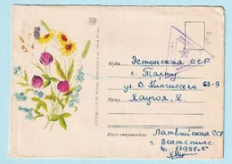 USSR 1958.0524. Flowers. Used Cover (soldier's Letter) - 1950-59