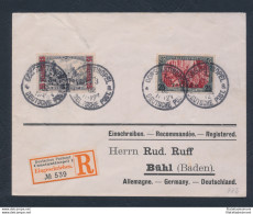1900 Turchia - Colonie Tedesche "Reich Post2 N. 22/23 Su Busta Da Costantinopoli Per Baden , Molto Bella E Fresca - Other & Unclassified
