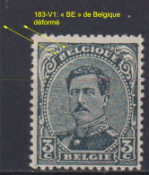 Belgique: COB N° 183-V1: Neuf, **, Sans Charnière. TB !!! - 1901-1930