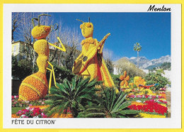CPM MENTON 67 ème. Fête Citron, Fables De La Fontaine, "La Cigale Et La Fourmi" - Menton