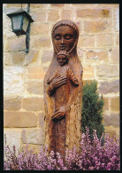 CPSM / CPM 10,5 X 15 Orne LA FERTE-MACE Saint Ortaire  Statue Bois Au Prieuré Sainte Marie Des Servites - La Ferte Mace