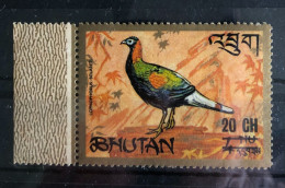 BHUTAN 1967 Birds 20ch Pheasant Surcharge Ovpt MNH - Autres & Non Classés