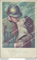 Ca464 Cartolina Art Deco Donnina Innamorati Militare Illustratore Artist Nanni - Sonstige & Ohne Zuordnung