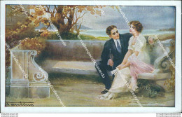 Ca466 Cartolina Art Deco Donnina Innamorati Illustratore Artist Nanni - Autres & Non Classés