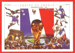 CP IMAGE EPINAL Equipe De France FOOTBALL FOOT COUPE DU MONDE Mondial 1998 Illustrateur Carte Vierge TBE - Voetbal