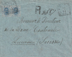 Italie Lettre Recommandée Roma Pour La Suisse 1898 - Marcophilie