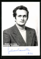 AK Opernsänger Giuliano Ciannella Im Anzug, Mit Original Autograph  - Opera