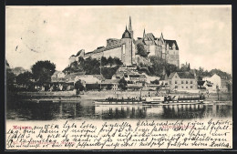 AK Meissen, Dampfer Germania Vor Der Albrechtsburg  - Autres & Non Classés