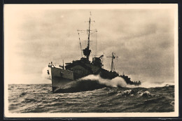 AK Torpedoboot In Hoher Fahrt, Leichtes Schiff Der Kriegsmarine  - Krieg