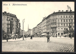 AK Wien, Partie An Der Kärntnerstrasse, Passanten überqueren Die Strasse  - Autres & Non Classés