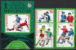 Football / Soccer / Fussball - WM 1986:  Bulgarien  4 W + Bl ** - 1986 – Mexico