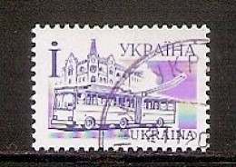 UKRAINE 2001●Mi 156Iy(?)●Normales Papier●Gummi Glanz● Sicherheit-schmale Wellenlinien (mit UV-Lampe Sichtbar)●CTO - Ukraine