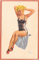 PIN UP Blonde En Maillot De Bain - André BREMOND - 9 X 14 Cm - Pin-Ups