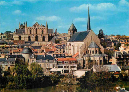86 - Poitiers - Vue Générale Aérienne - L'église Ste-Radegonde - A L'arrière-plan La Cathédrale St-Pierre - Carte Dentel - Poitiers