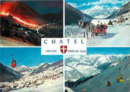 74 - Chatel - Station Des Portes Du Soleil - Multivues - Chevaux - Traineau - Hiver - Neige - Descente Aux Flambeaux - C - Châtel