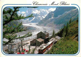 74 - Chamonix - Mont-Blanc - Gare Supérieure Du Montenvers - La Mer De Glace - Les Grandes Jorasses - Flamme Postale - C - Chamonix-Mont-Blanc