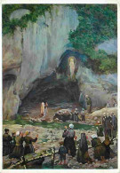 Art - Peinture - Scène Du Panorama De Lourdes - Le Miracle Du Cierge - CPM - Voir Scans Recto-Verso - Paintings