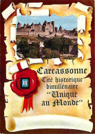 11 - Carcassonne - La Cité Médiévale - Vue Générale - Blasons - CPM - Voir Scans Recto-Verso - Carcassonne