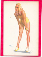 PIN UP Blonde En Maillot De Bain - André BREMOND - 10 X 15 Cm - Pin-Ups