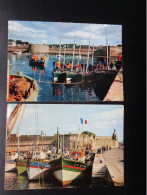 CP 29 Finistère CONCARNEAU - LOT De 2 Cartes - Le Port Et La Ville Close - Les Bateaux De L'école De Voile Des Glénans - Concarneau