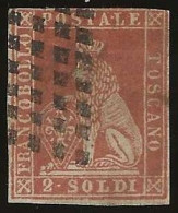 Toscane        .  Yvert    .   3  (2 Scans)    .   1851    .     O      .    Cancelled - Tuscany