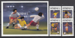Football / Soccer / Fussball - WM 1986:  Dominica  4 W + Bl ** - 1986 – Mexico